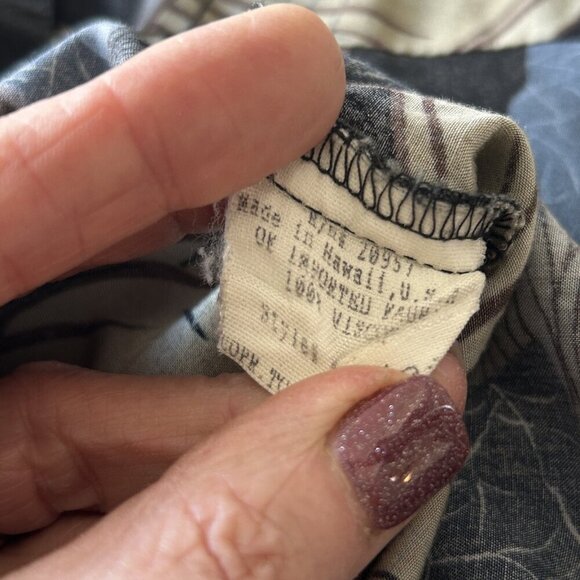 Tori Richard Vintage Hawaiian Palm Fronds Short Sleeve Shirt Size Small - Picture 3 of 9